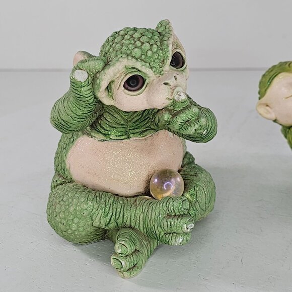 Vintage Marty Dragon Keep Baby Dragon Figurines Set Of 3 FLAWS AS IS - Picture 4 of 16